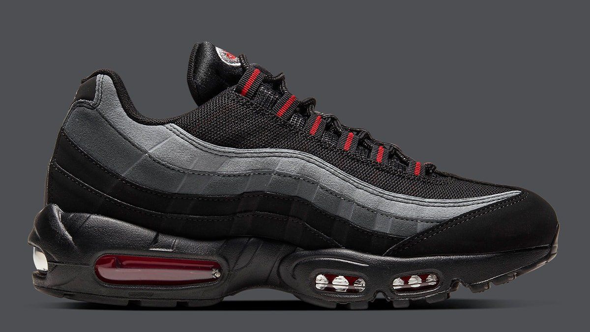 nike 95s black and red