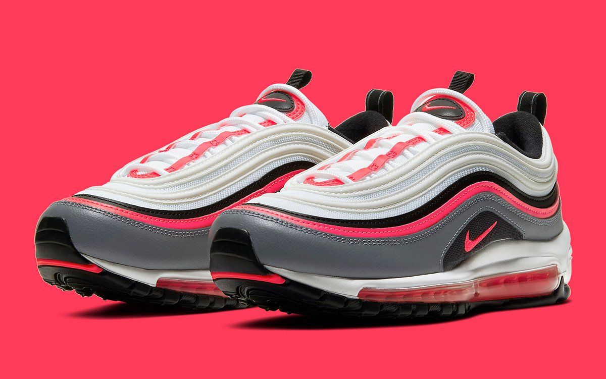 red white grey air max 97
