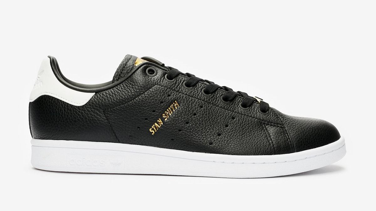 adidas stan smith 2 black leather mens trainers