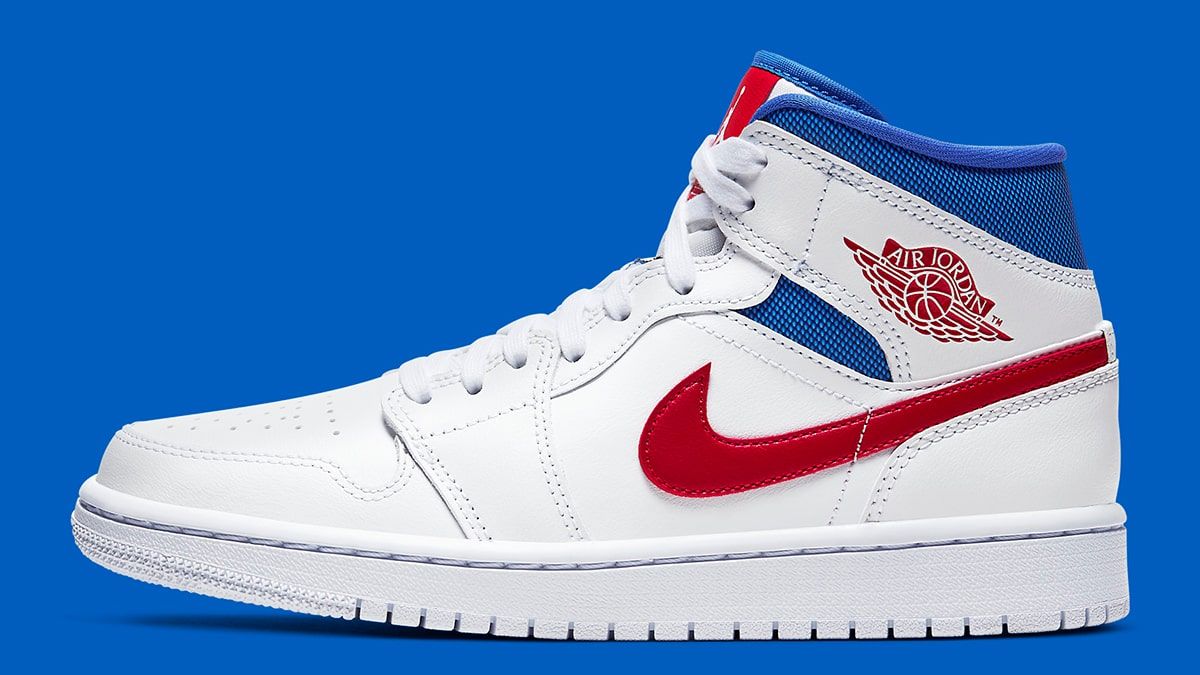 jordan 1s blue and white red