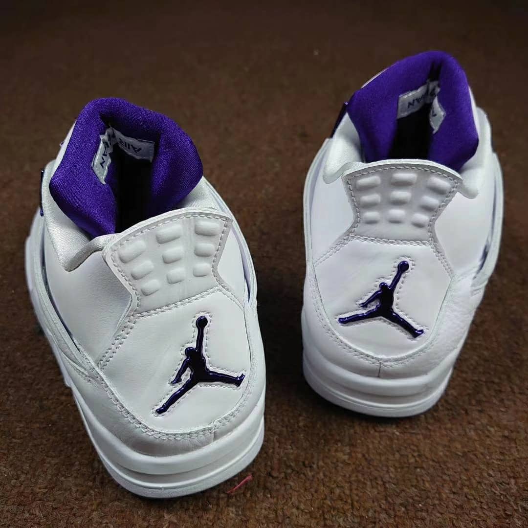 jordan 4 purple metallic on feet
