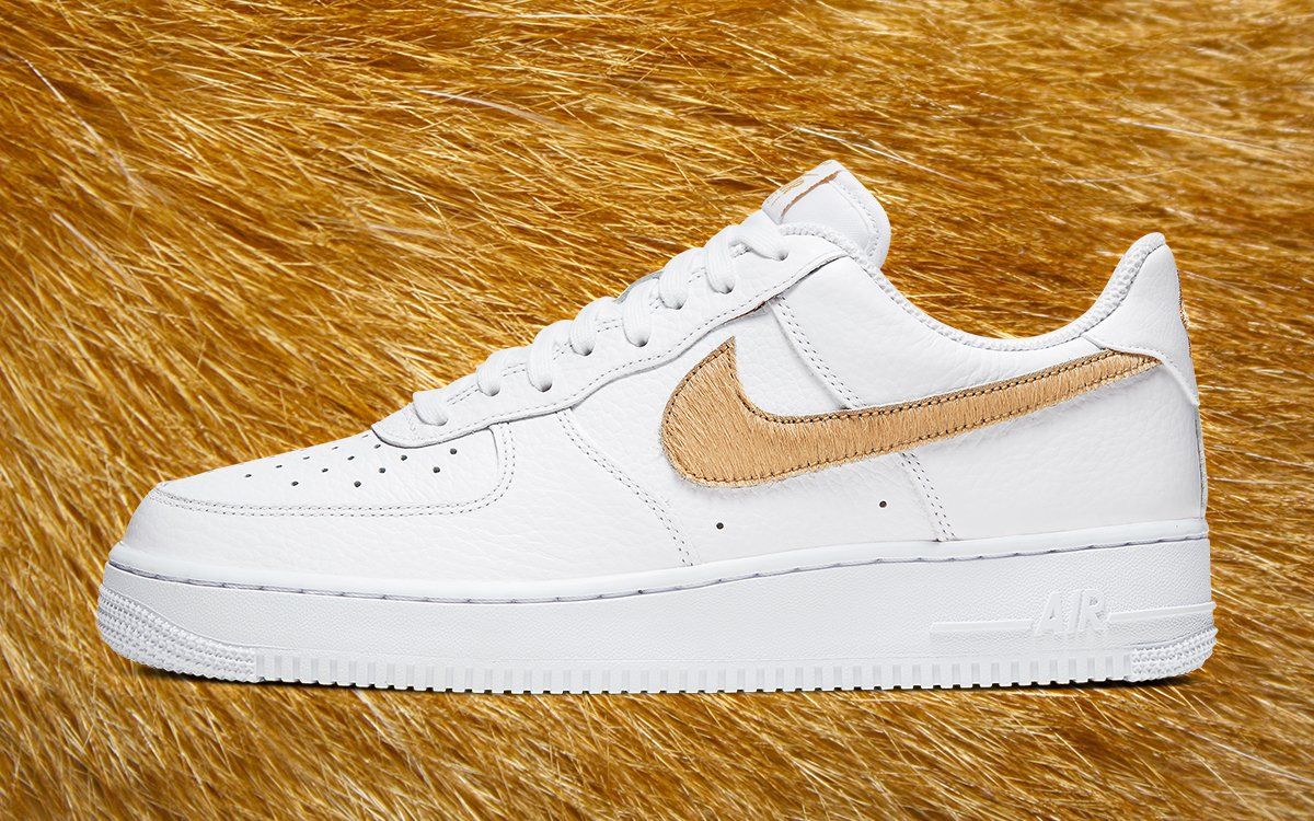 gold swoosh air force 1