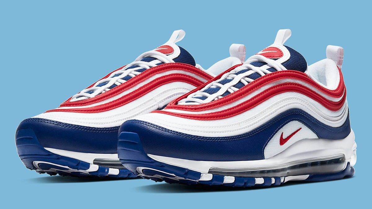 nike air max 97 navy blue and white