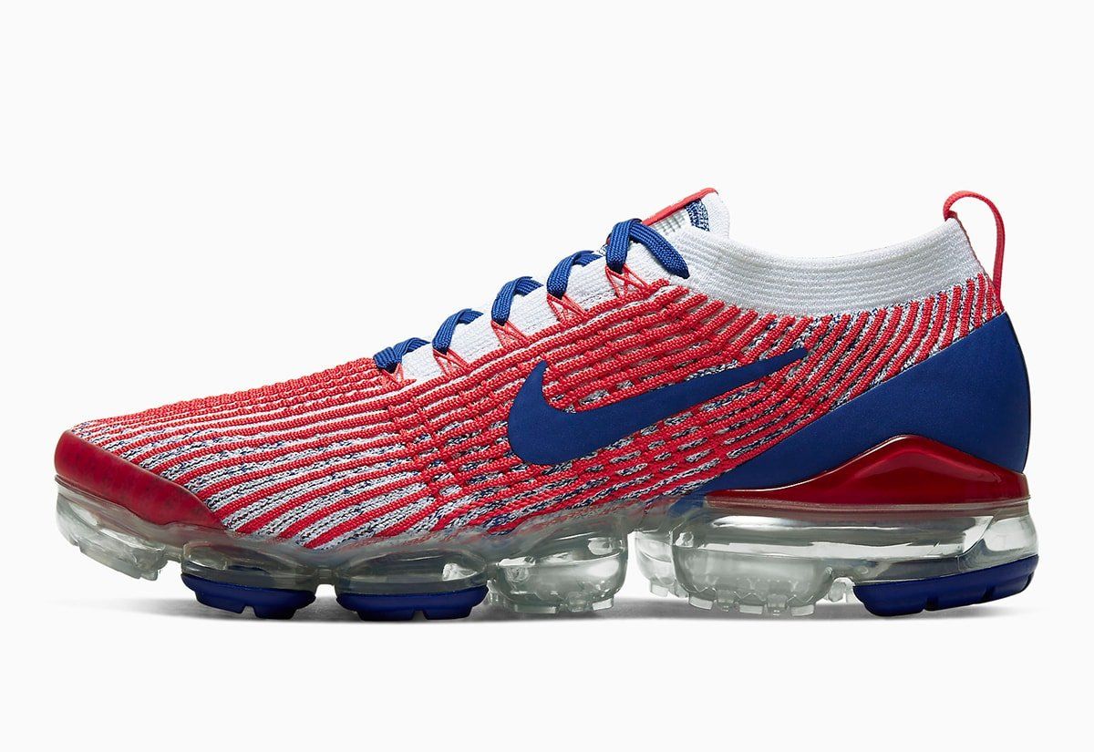 vapormax red and blue