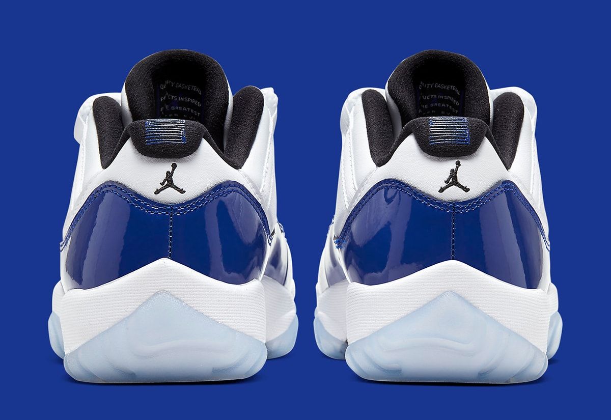 blue and white jordans 11 low
