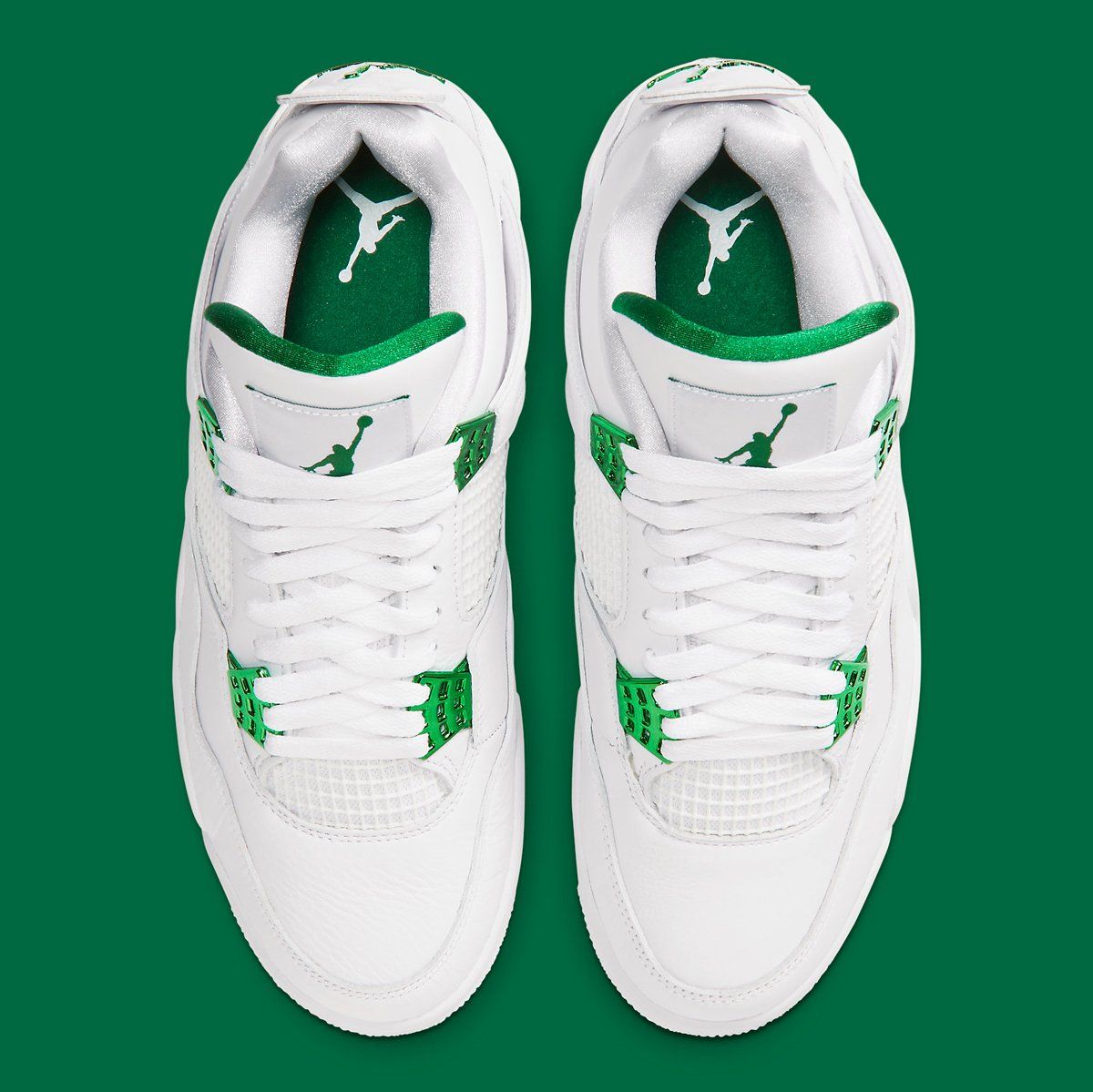 white green jordan 4s