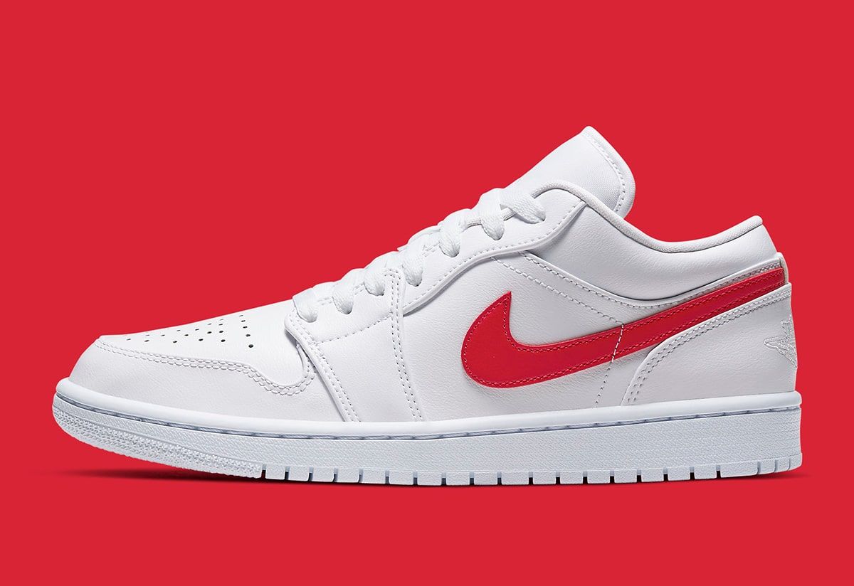 This Red-Swooshed Air Jordan 1 Low is Available Now! | HOUSE OF HEAT