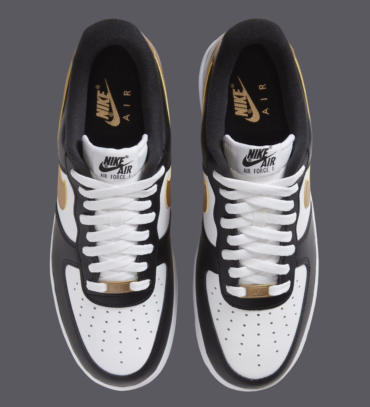 nike air force 1 low white gold black