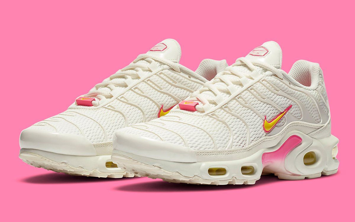 pink yellow and white air max
