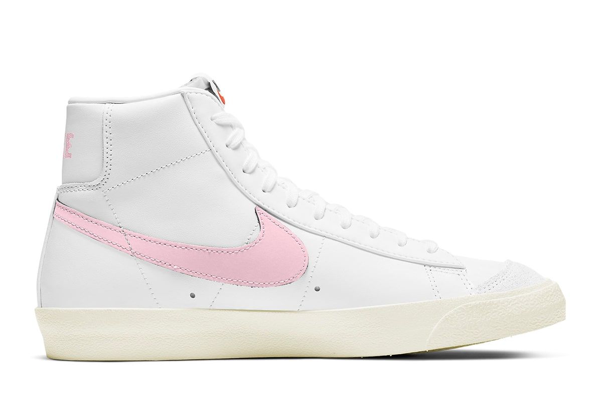 nike blazer mid 77 white pink and blue