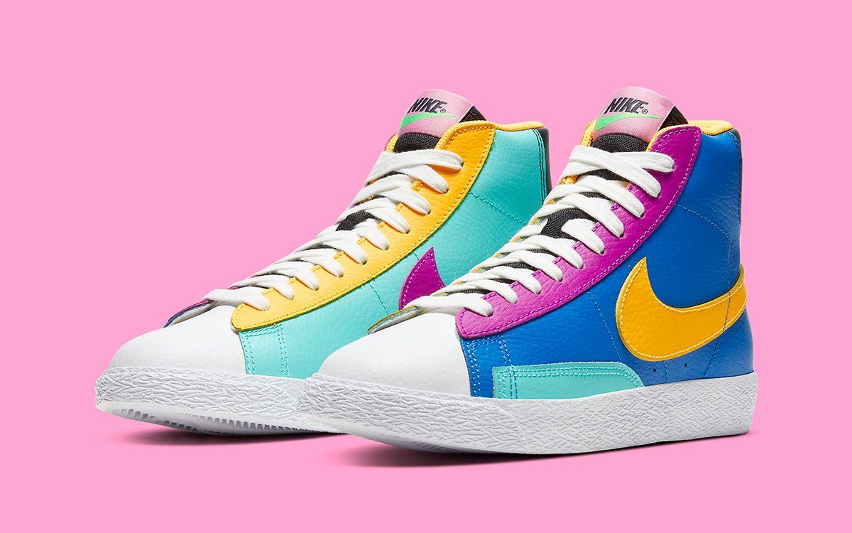 Available Now // The Nike Blazer Comes Up in Colorful Mismatched Panels -  HOUSE OF HEAT | Sneaker News, Release Dates and Features