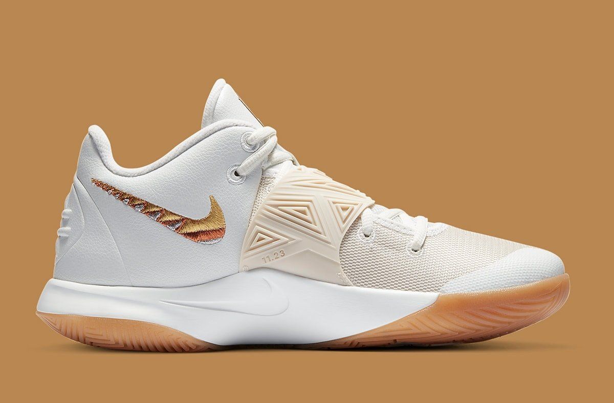 kyrie flytrap 3 white and gold