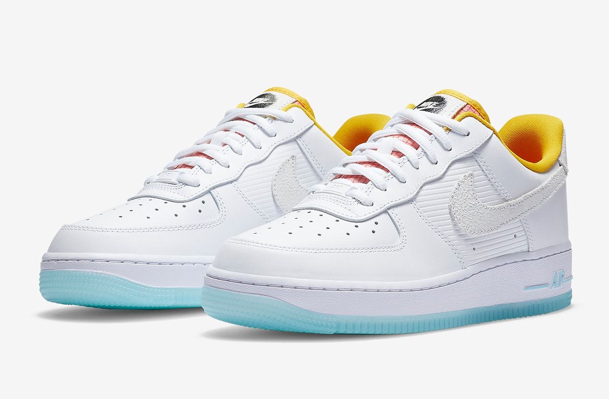 nike air force 1 yellow and blue