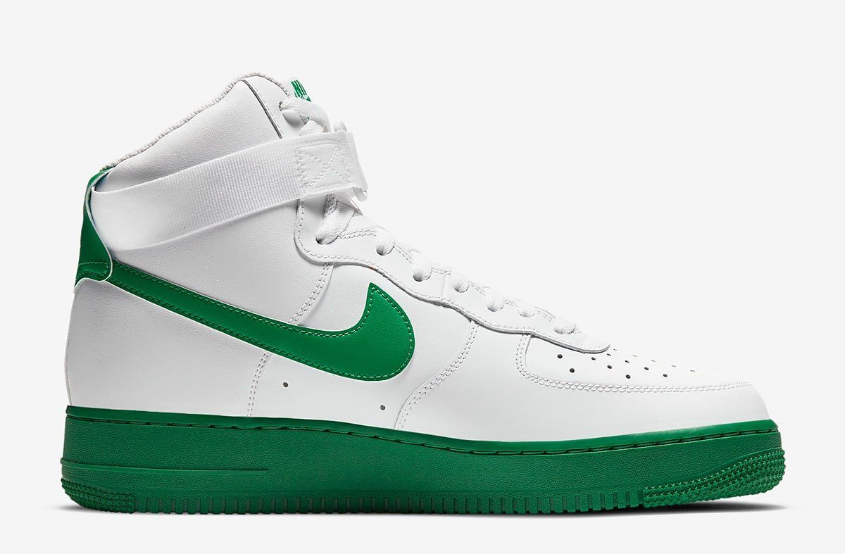 white green air force ones