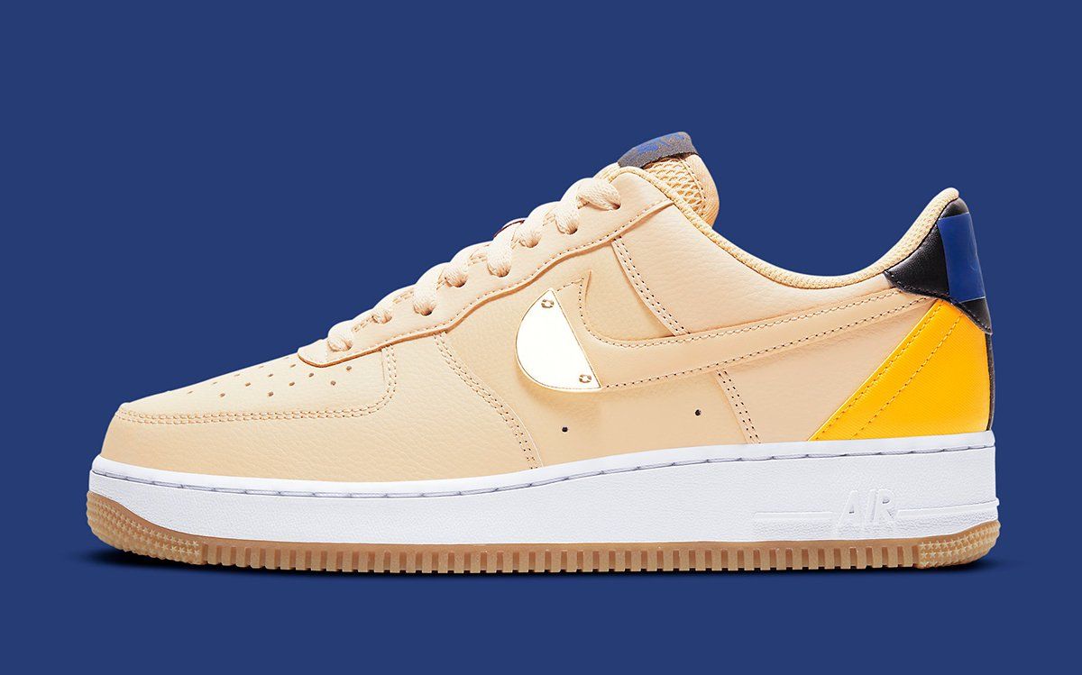 nike air force with yellow check