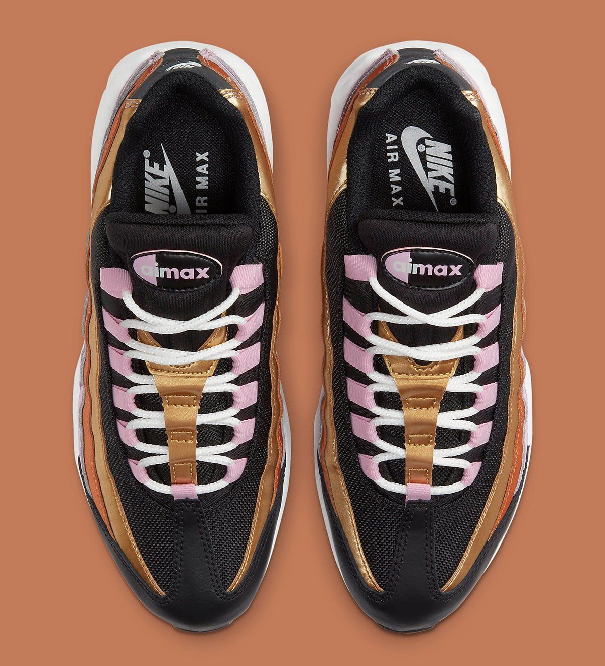 Ladies-Exclusive Air Max 95 Luxes-Up with Gold and Bronze Paneling ...