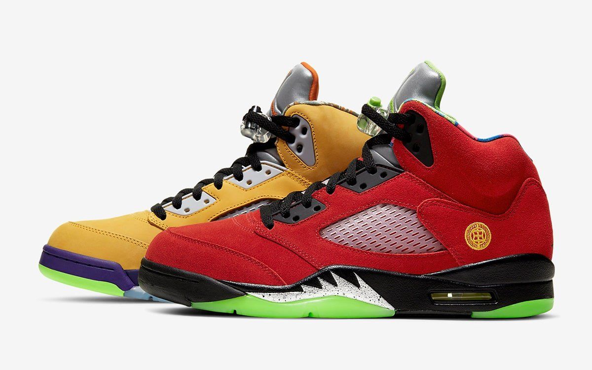 purple red and yellow jordans