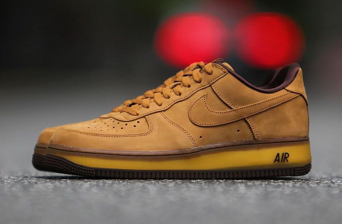 air force 1 low wheat on feet