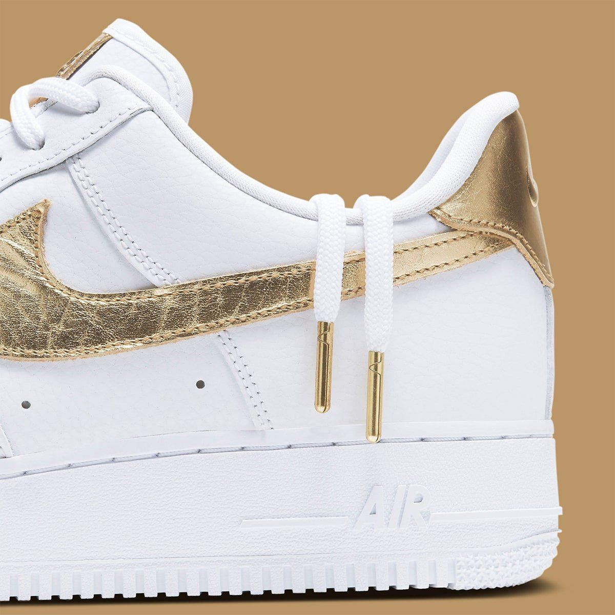 The Air Force 1 Gears-Up with Gold Foil and Elegant Encrusted Hardware ...