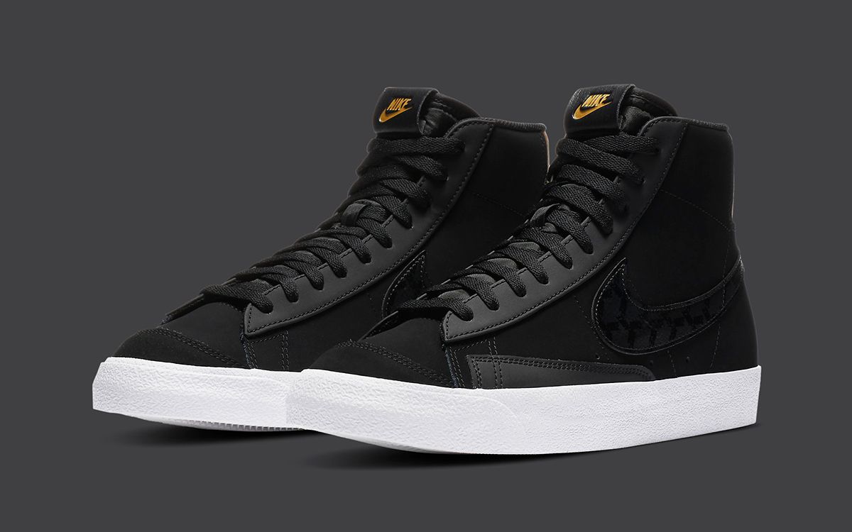 cemento Tres reserva Nike Blazer Mid Pops Up in a Premium Black and Gold Finish | HOUSE OF HEAT