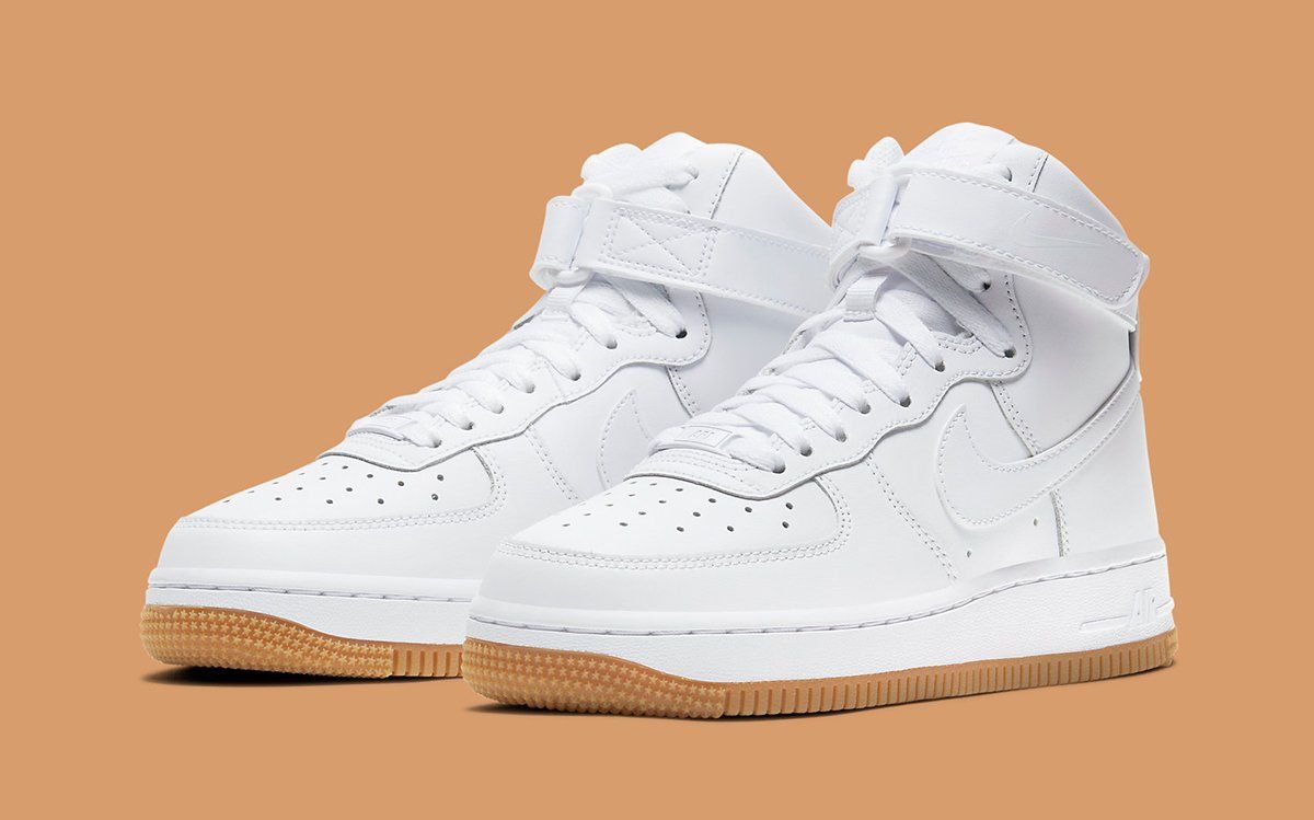 high top all white air force ones