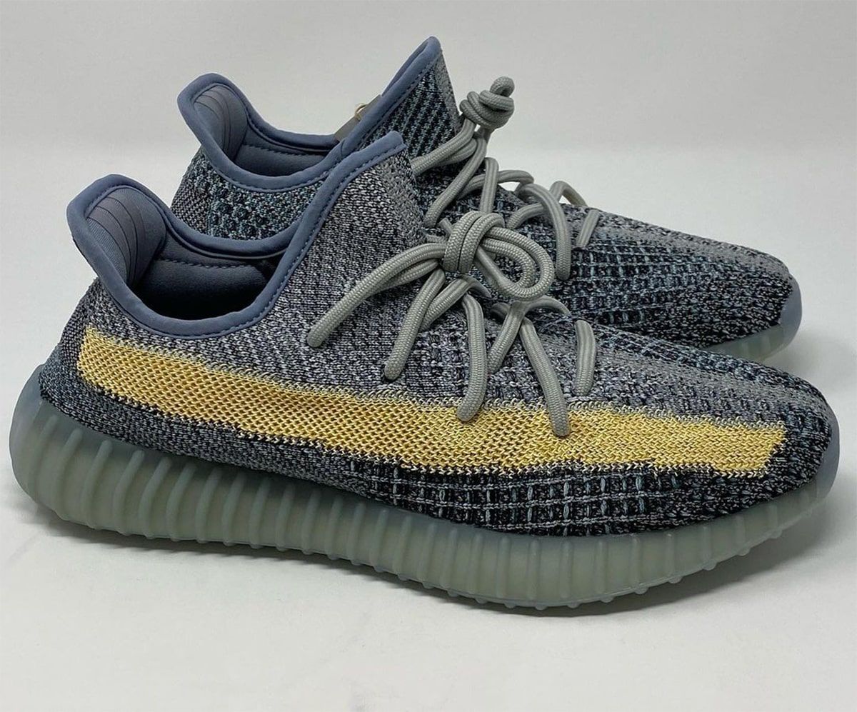 First Looks at the adidas YEEZY 350 v2 “Ash Blue”