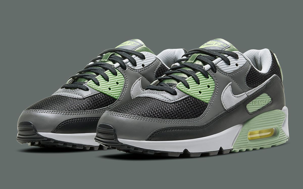 Nike Air Max 90 Oil Green/Light Smoke Grey-Black-Iron Grey - CV8839-300