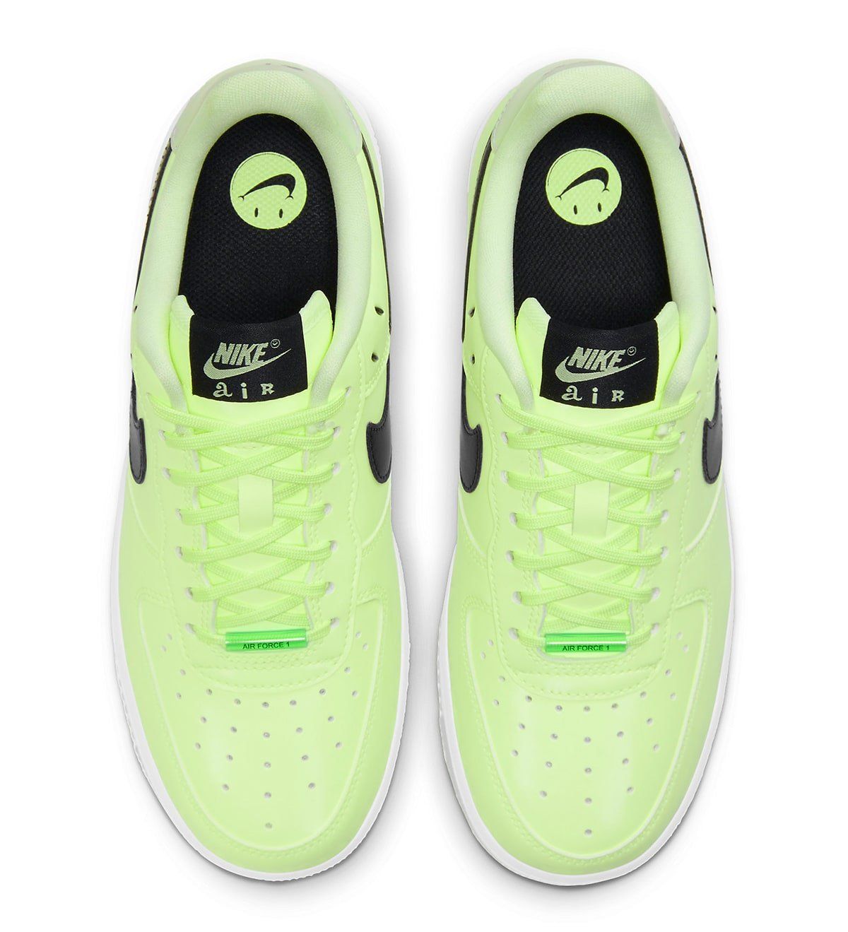 neon green air force ones