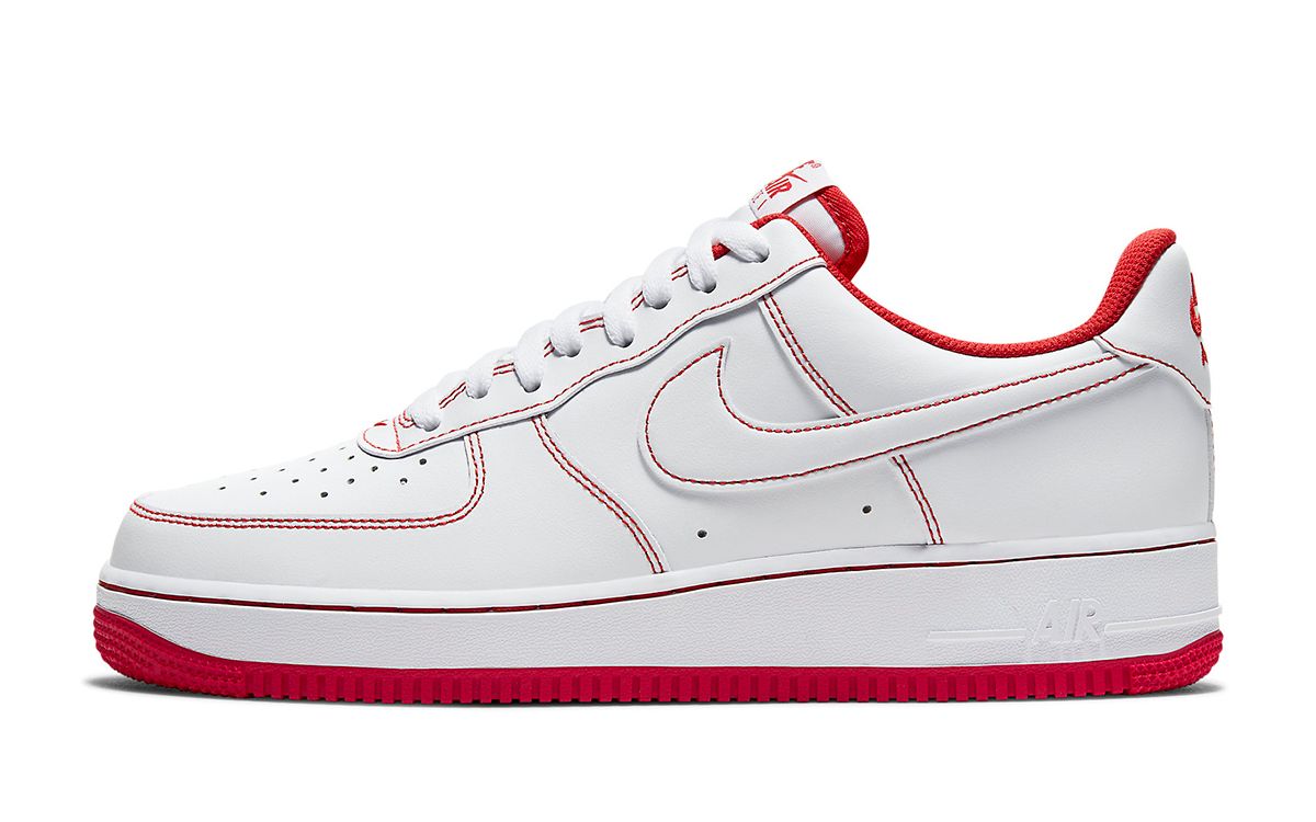 air force 1 red and white low