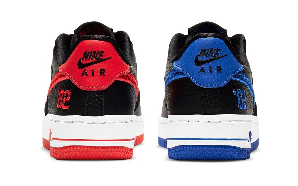 red and blue nike air force 1