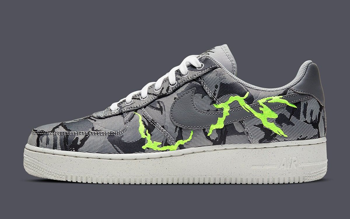 nike air force grey and green