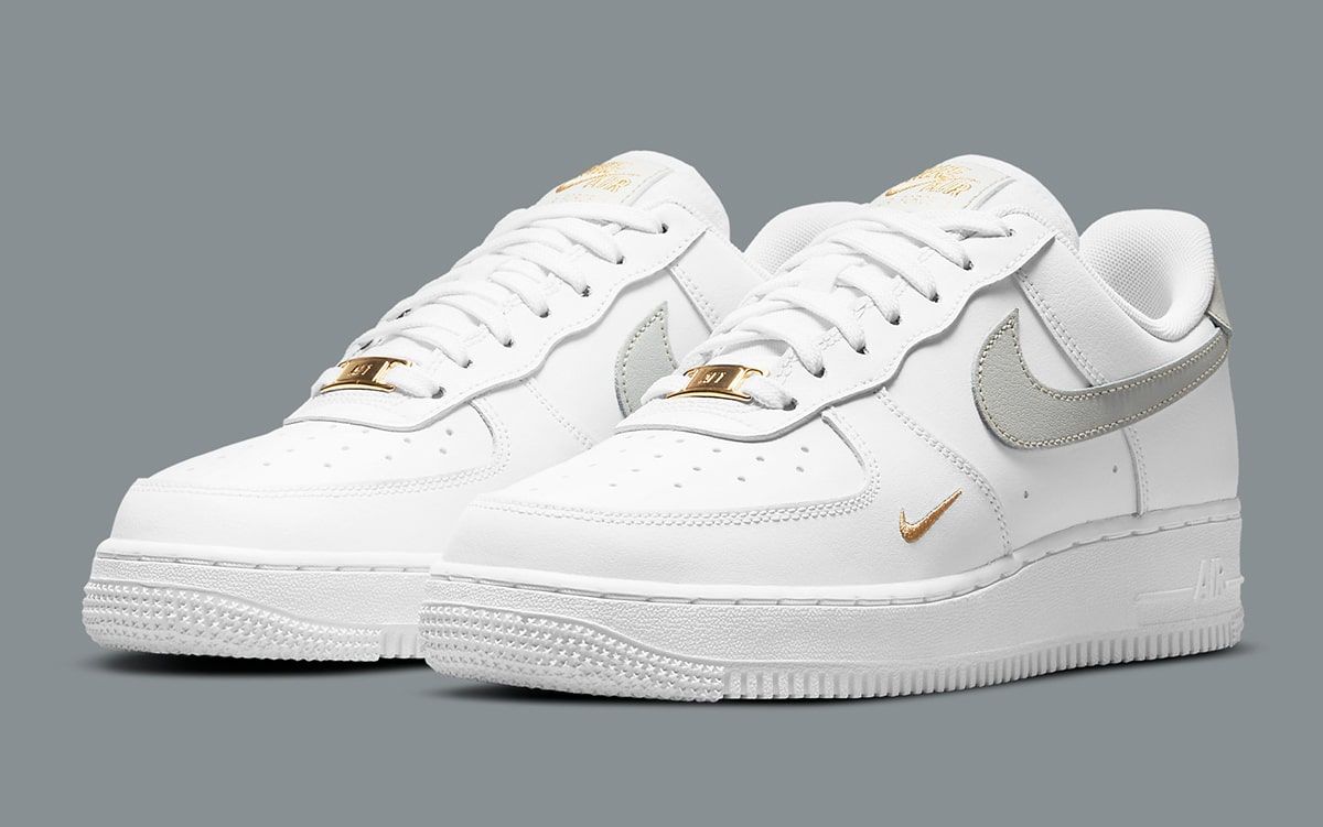 white and grey nike air force 1
