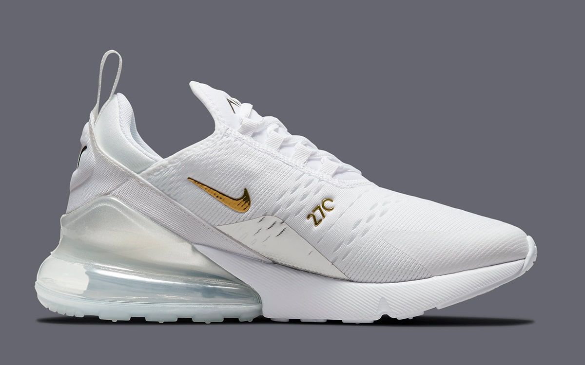 nike air 270 white and gold