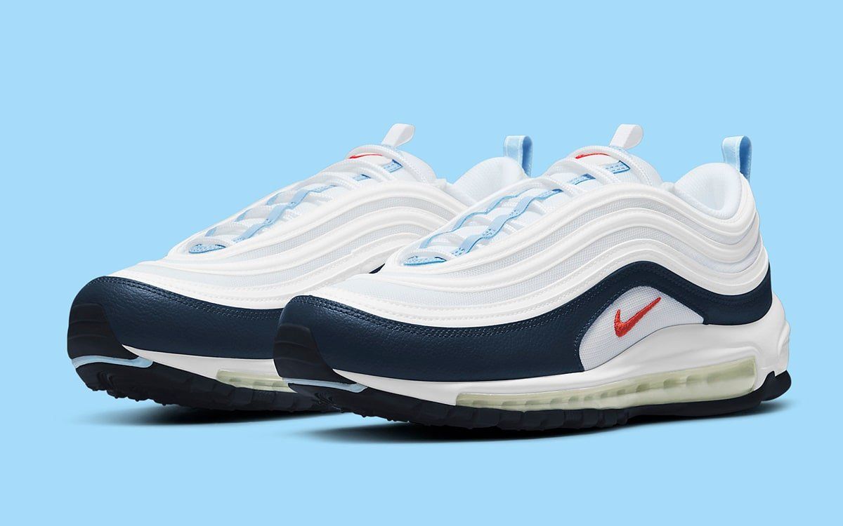 red white and blue air max 97 mens