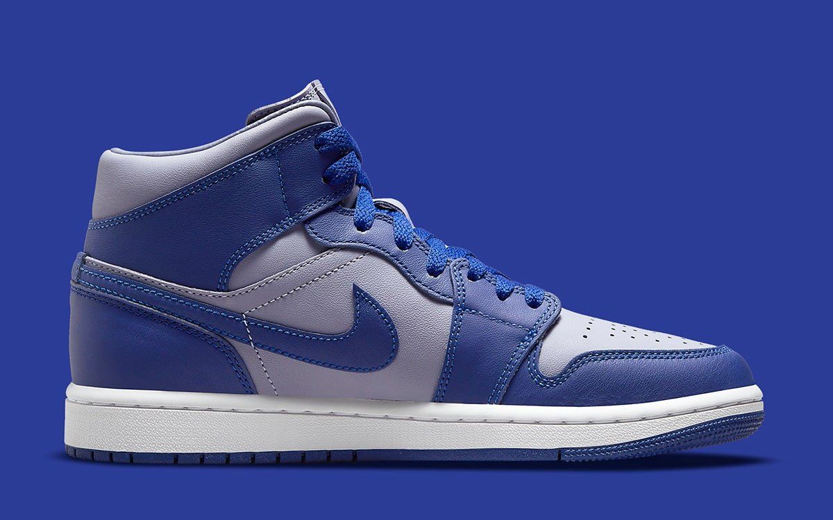 Air Jordan 1 Mid Surfaces in Lavender and Royal Blue | HOUSE OF HEAT