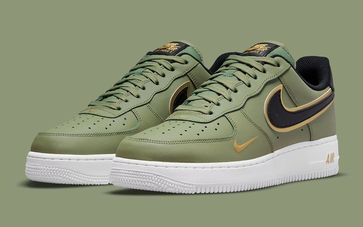 Just Dropped // Double Swoosh Air Force 1 in Olive | HOUSE OF HEAT