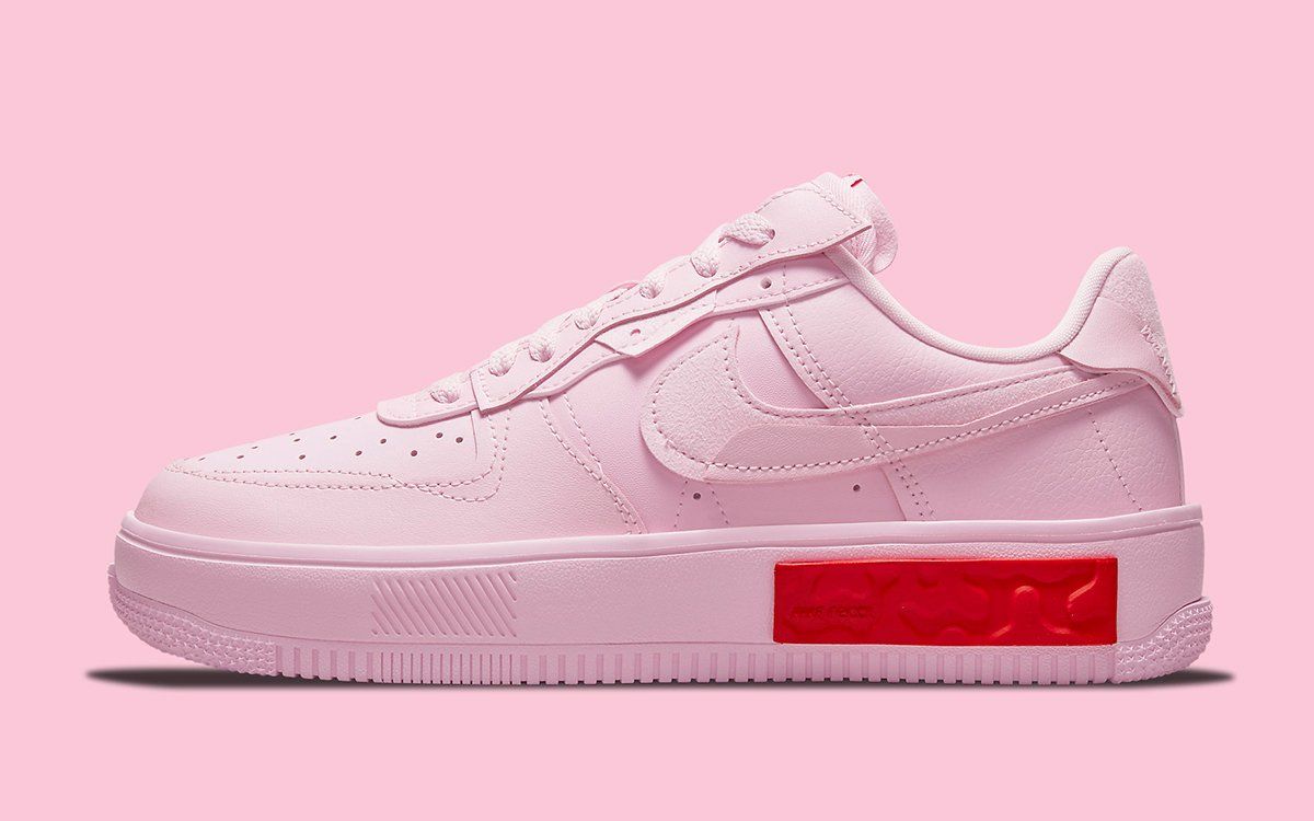 Pink Nike Air Force 1 Fontanka Comes Popped with Red Panels | HOUSE OF HEAT