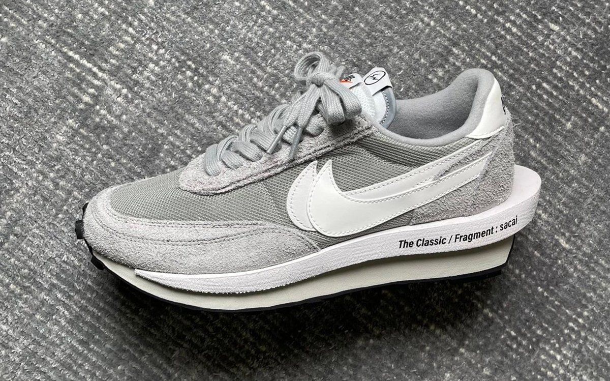 New Looks at the Grey/White Fragment x sacai x Nike LDWaffle 