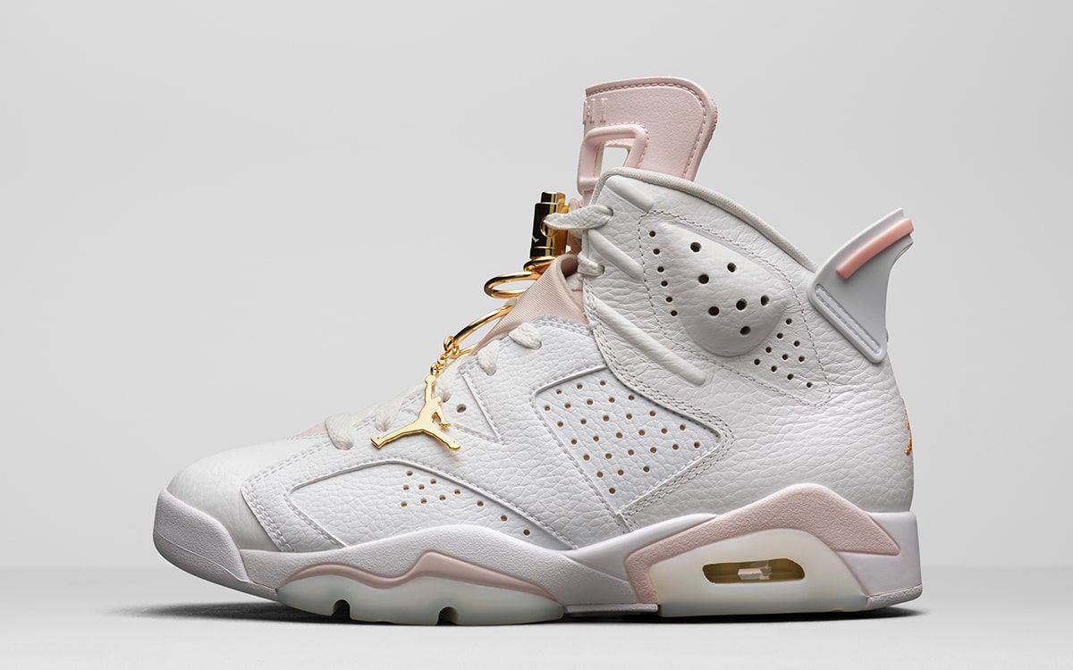 Official Images of the Air Jordan 6 “Barely Rose”(Gold Hoops) – Street