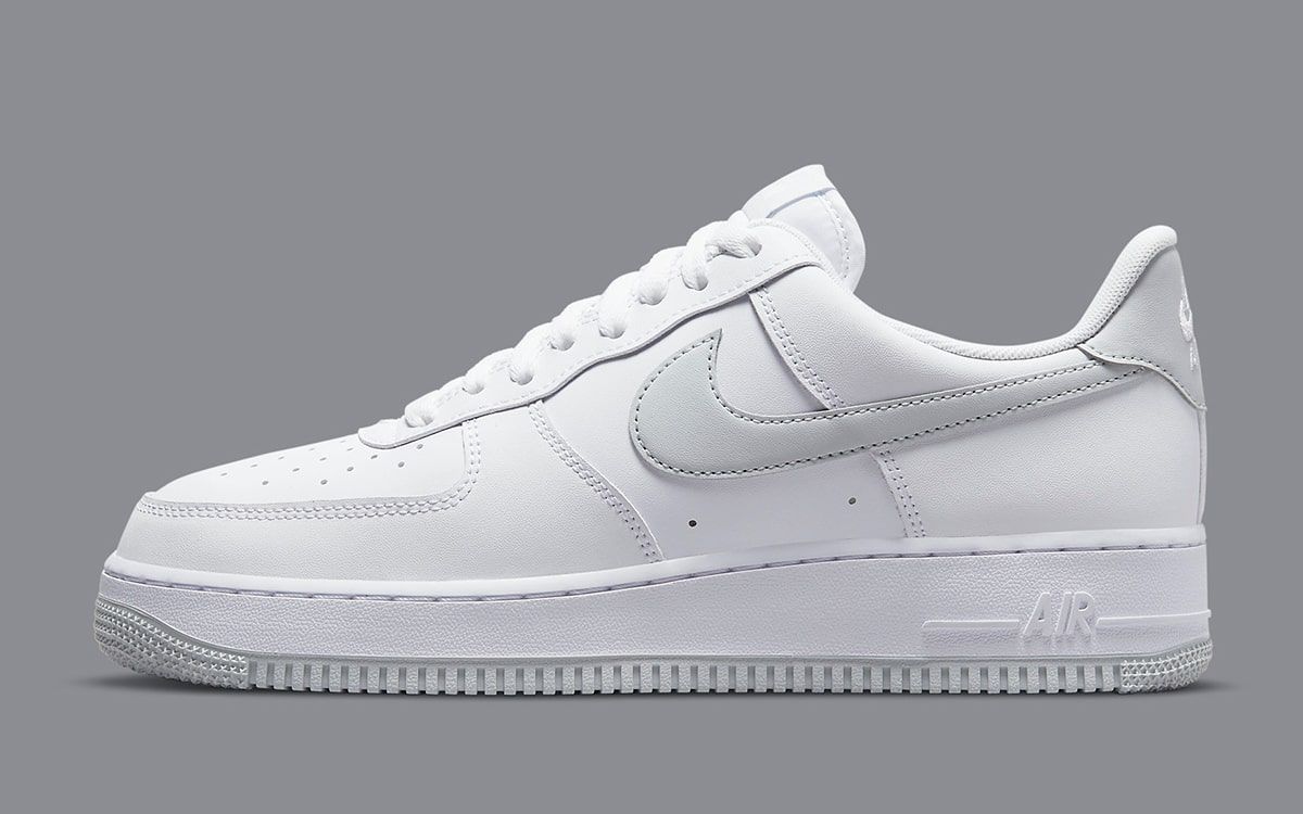 gray and white air force 1