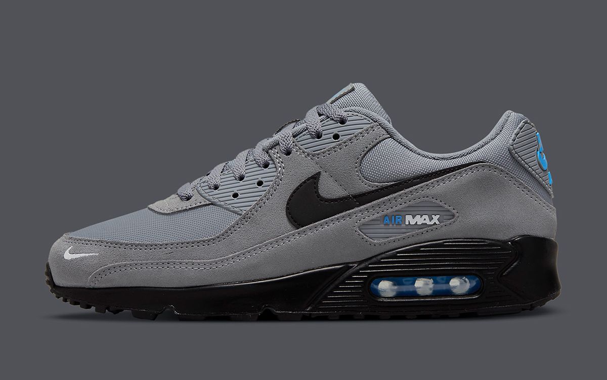 The Air Max 90 Gears Up in Grey, Black and Laser Blue | HOUSE OF HEAT