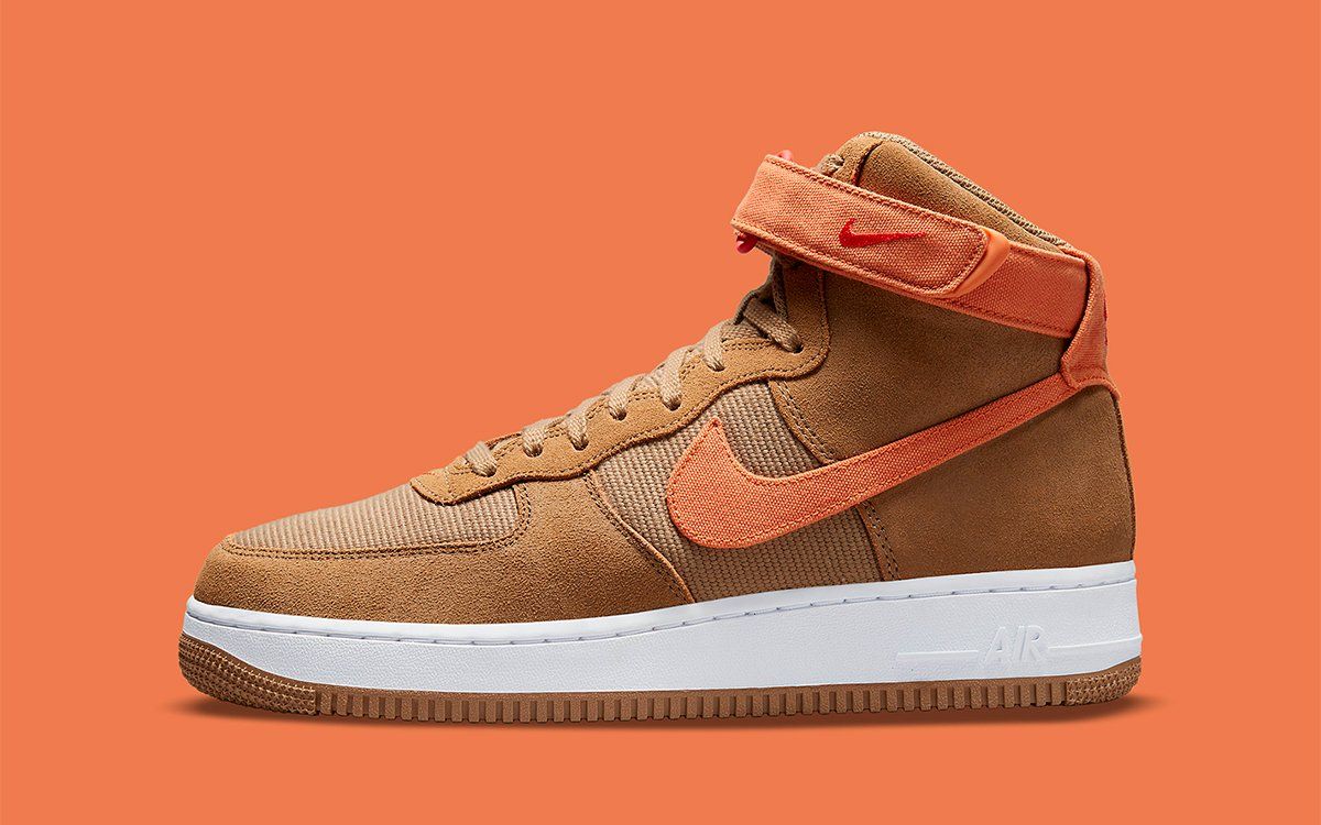 Air orange air force ones Force 1 High Appears in Wheat and Orange Canvas | HOUSE OF HEAT