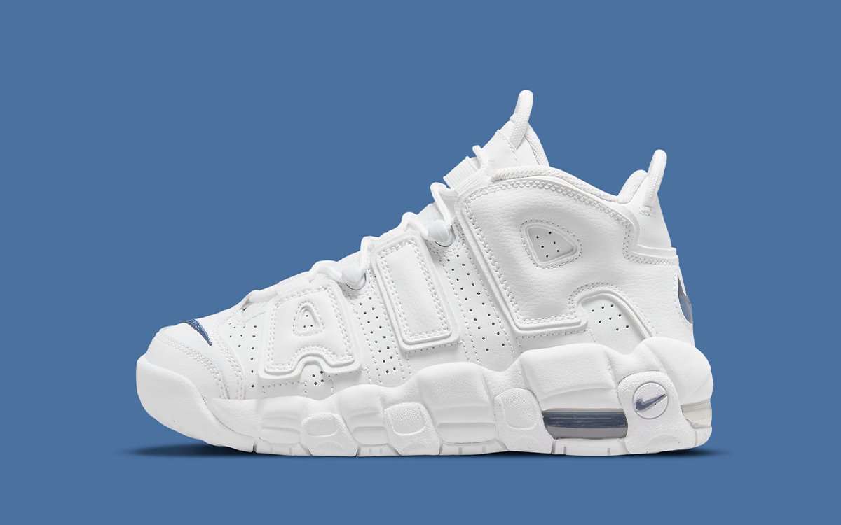 nike air max uptempo white and blue