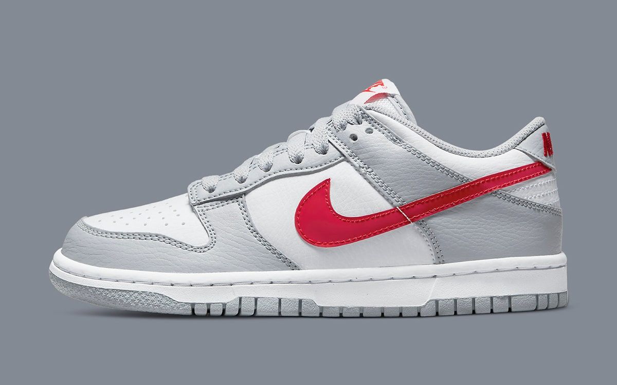 The Nike Dunk Low in Wolf Grey and University Red Arrives May 10