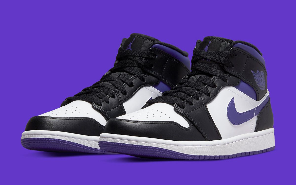 The Air Jordan 1 Mid Appears in Black, White and Purple | LaptrinhX / News