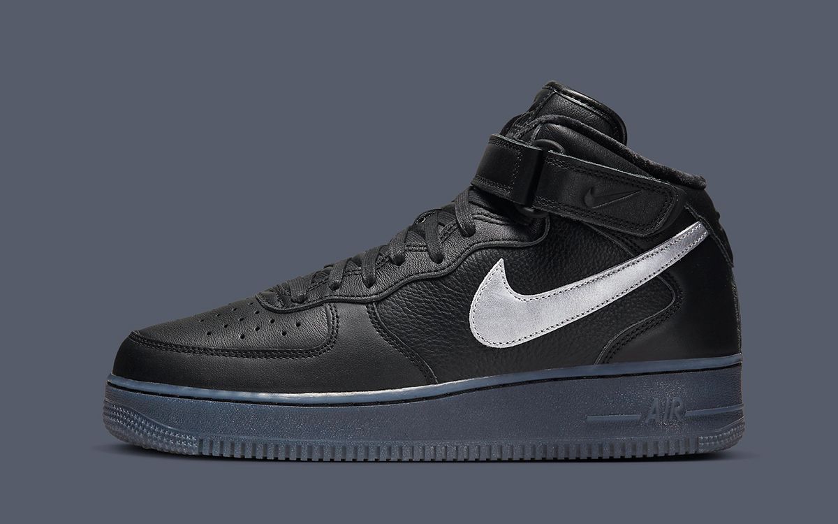 Premium Nike Air Force 1 Mid Appears in Black and Silver | HOUSE