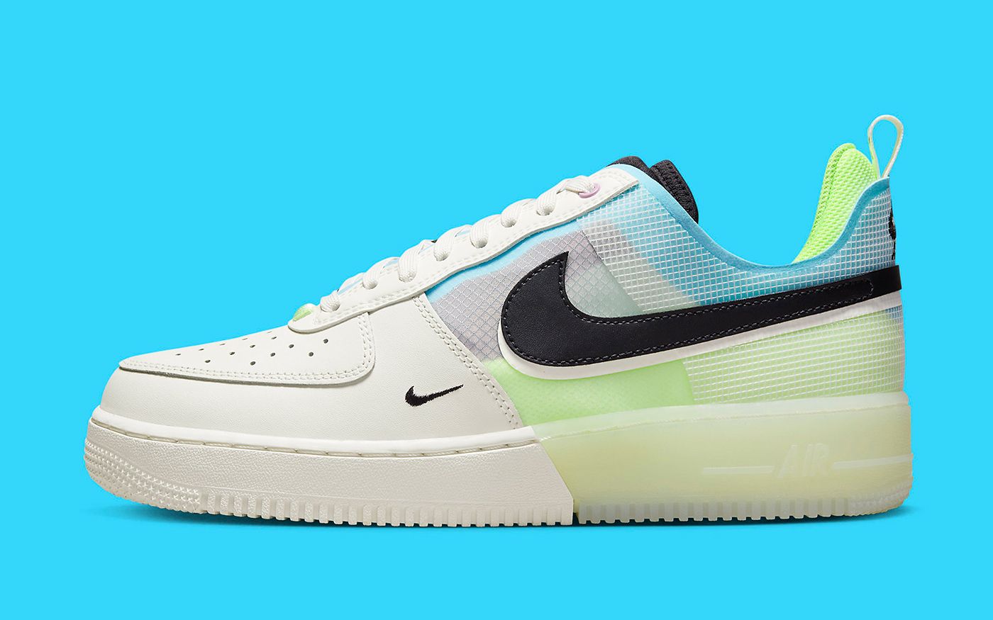 Nike Air Force 1 React Surfaces in New Sail and Neon Scheme HOUSE OF HEAT