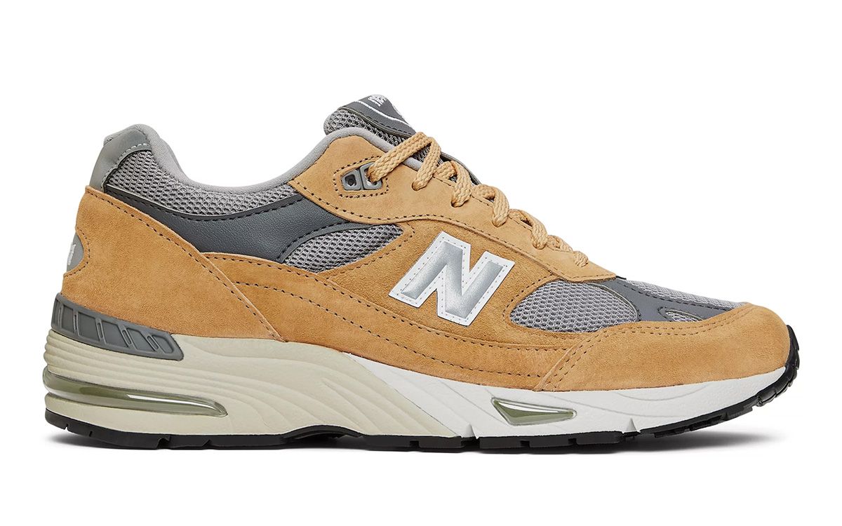 The New Balance 991 Made in UK is Available Now is Tan and Olive 