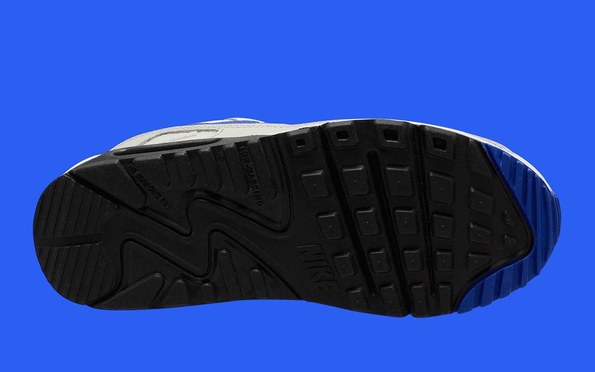 This New Leather-Built Air Max 90 Appears in White, Black and Blue 