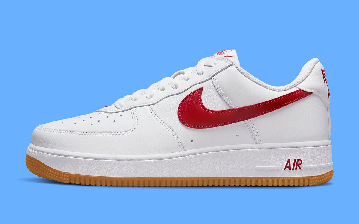 Nike Air Force 1 Low “Since '82” in White and University Red
